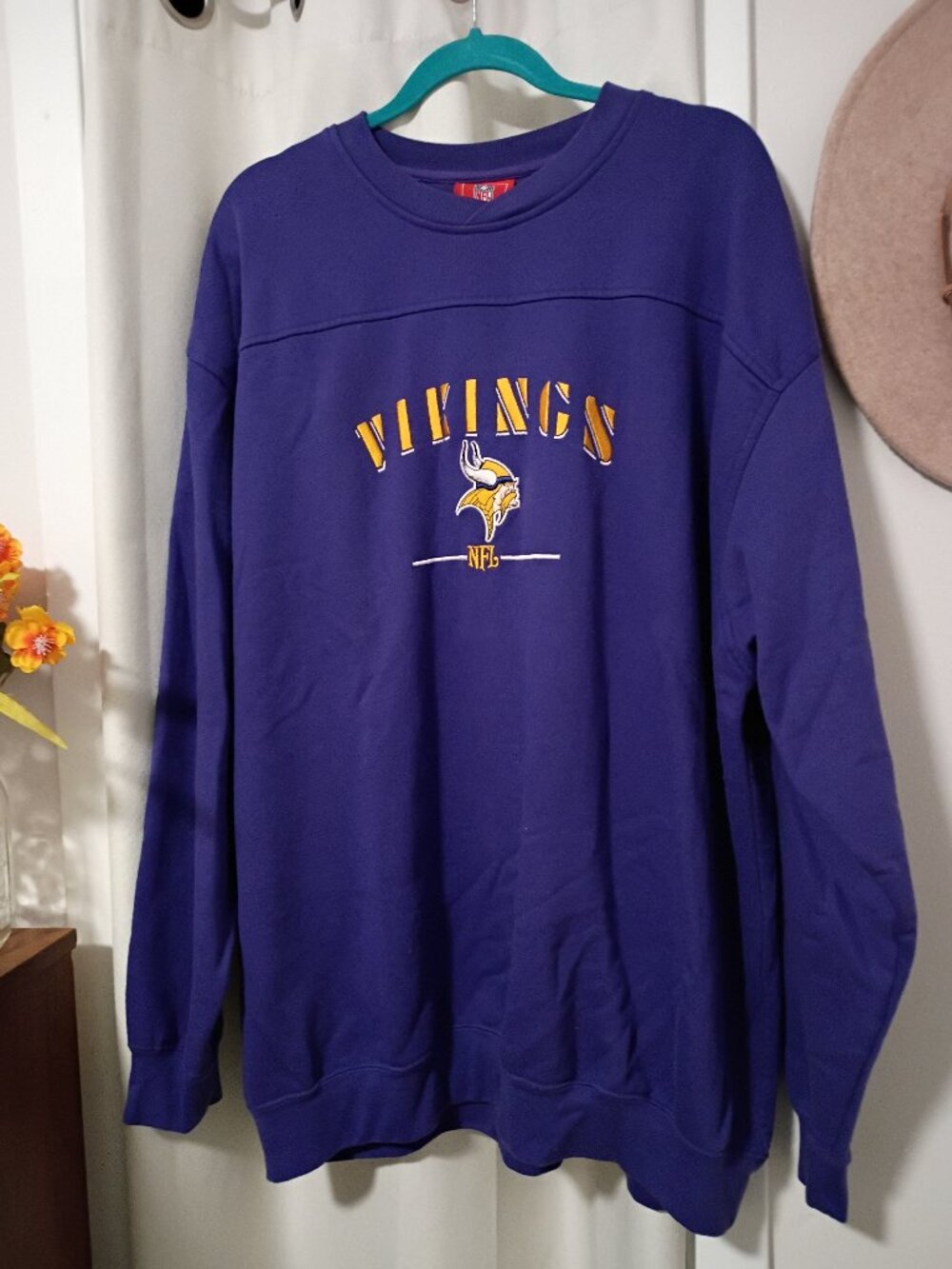 Vintage 90s/2000s NFL Minnesota Vikings Football Embroidered Sweatshirt size XXL